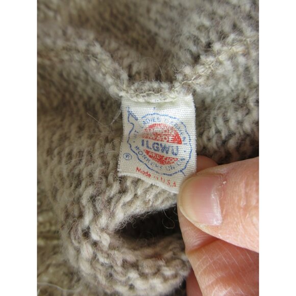 VGT Eastern Mountain Sports Sweater Small Fisherman EMS Wool 80s USA - Picture 9 of 10